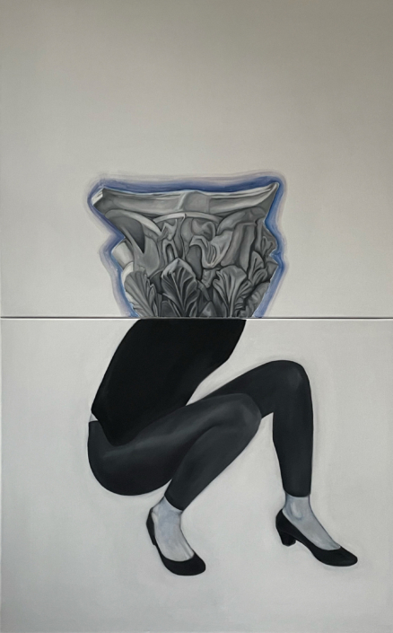 Sibel Kocakaya, «Imperfect Harmony», 2022, Oel auf Leinwand, 160 x 100 cm