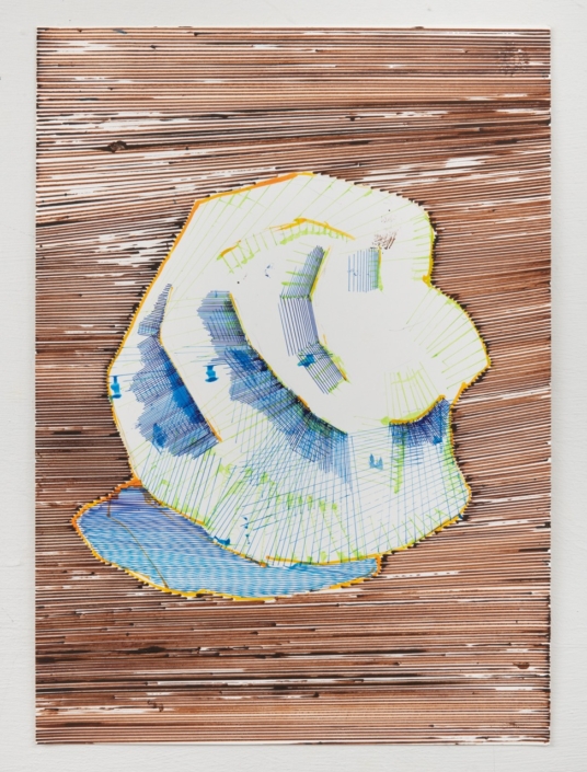 Peter Soriano, «SnBall #20», 2022, Tinte auf Papier, 42 x 30 cm