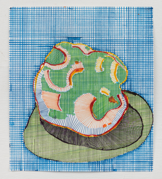 Peter Soriano, «SnBall #26», 2022, Kugelschreiber auf Japanpapier, 30 x 26,5 cm